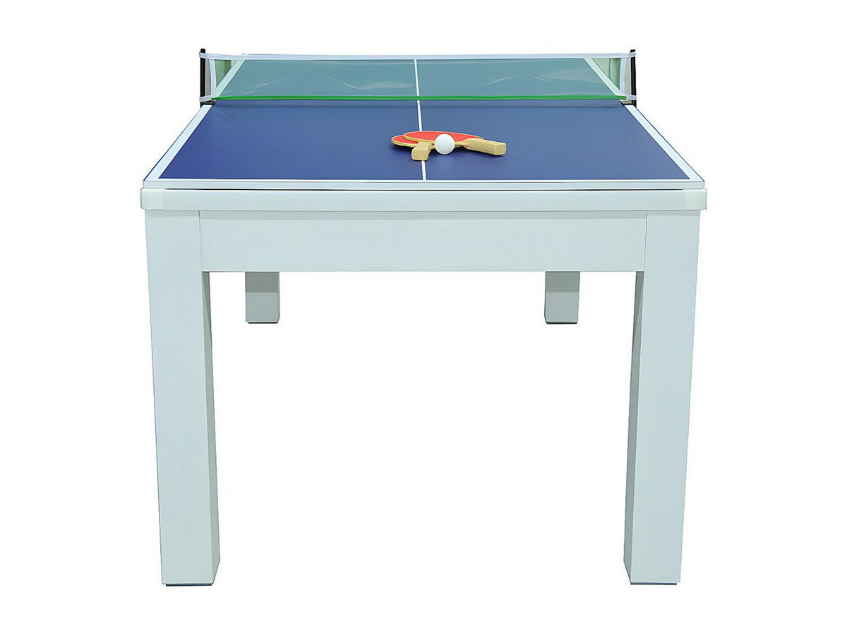 BILLARDTISCH - 6 Personen - holz - weiß Henk - Weiß, Holz (182/102.6cm) - Vente-Unique