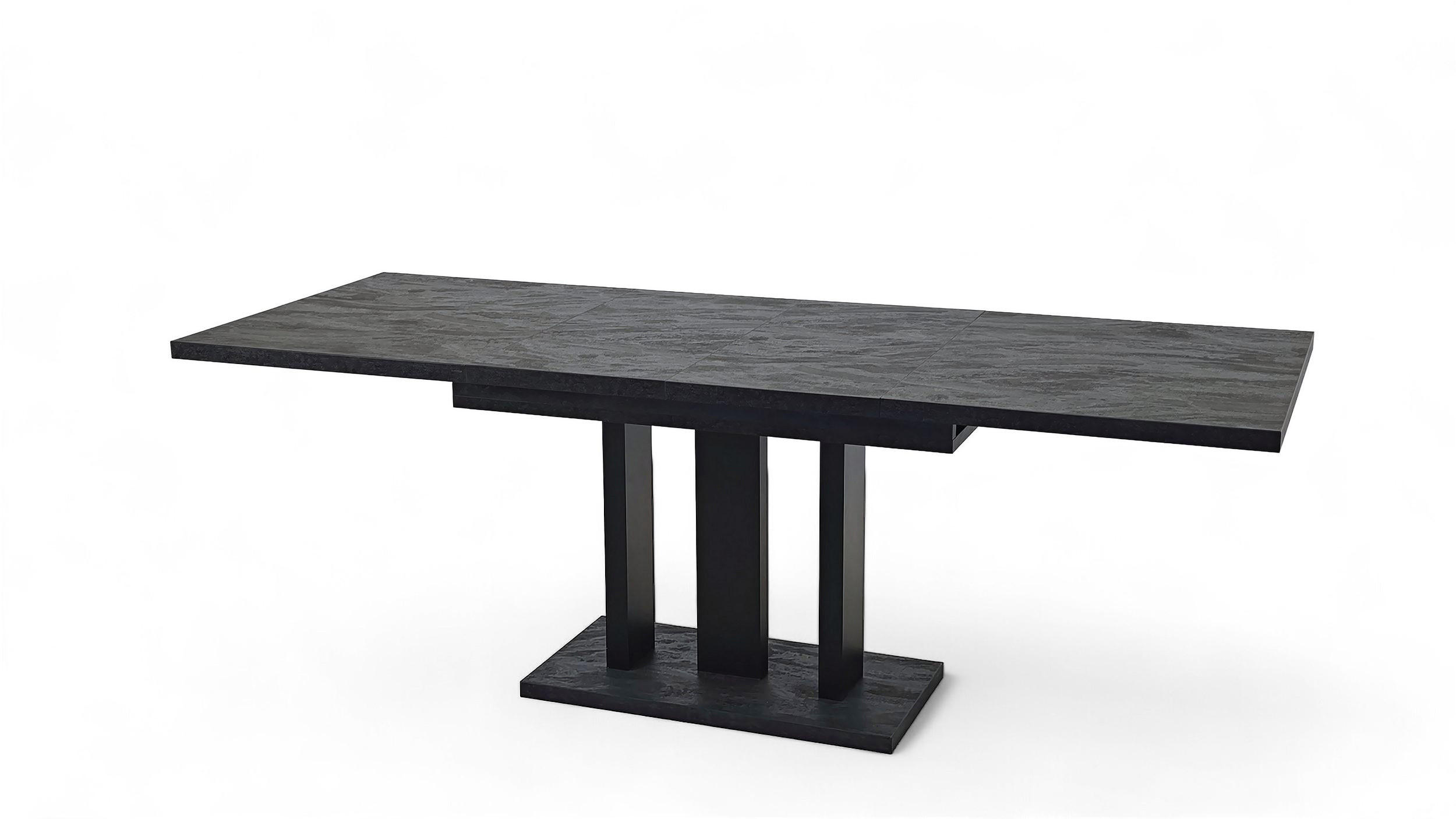 ESSTISCH Appia ausziehbar bis 210 cm - Graphitfarben, Holzwerkstoff (130/80/76cm) - Endo-Moebel