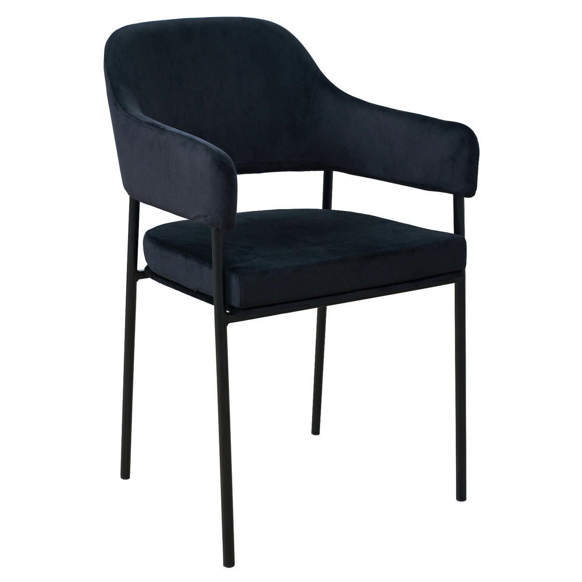 ESSZIMMERSTÜHLE SCARLETT (2er Set) - Schwarz, Textil/Metall (51/85/53cm) - SVITA
