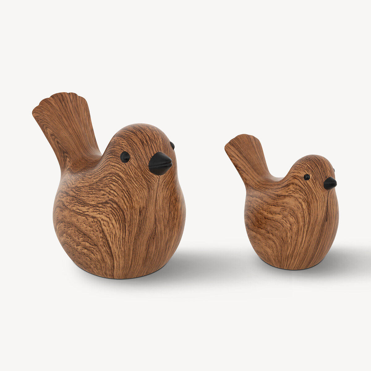 DEKOVÖGEL Keramik 2er-Set - Braun, Keramik (8.5/10.7/14.5cm) - Atmosphera Createur d´interieur