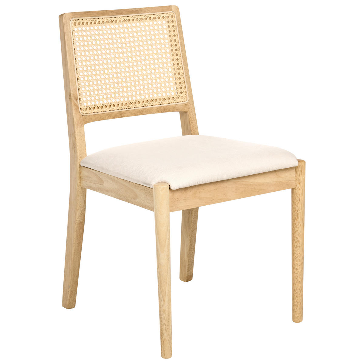 ESSZIMMERSTUHL 2er-Set Hellbraun Tamarac - Hellbraun/Beige, Holz (47/80/55cm) - Beliani