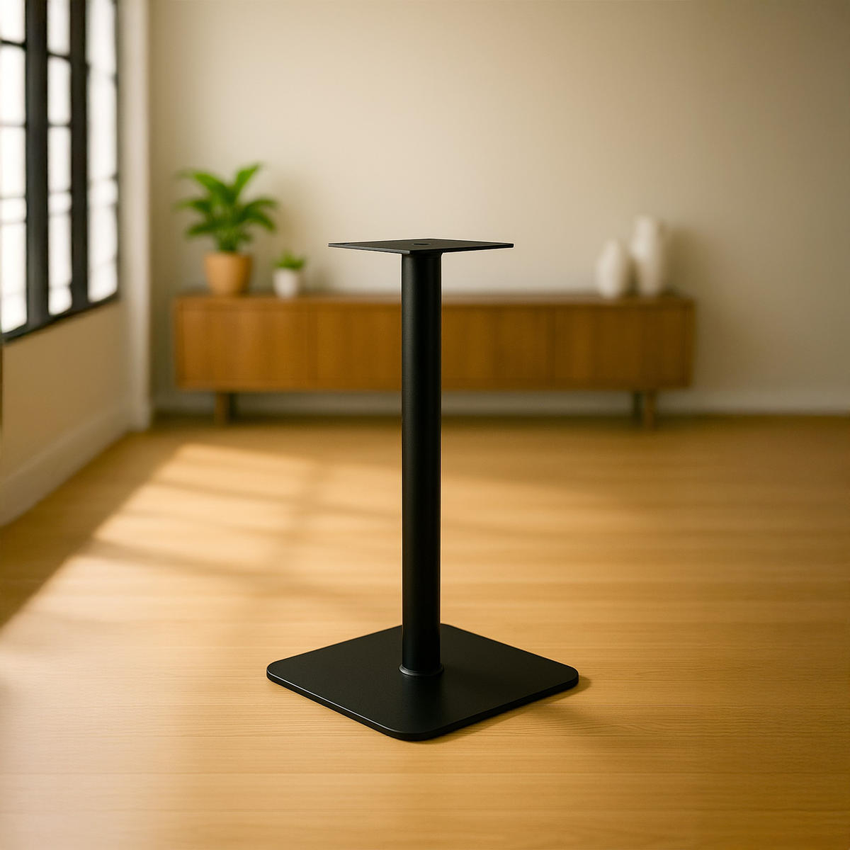 TISCHBEIN eckig 45/45/73 cm Metall Schwarz - Schwarz, Metall (45/73/45cm) - CLP