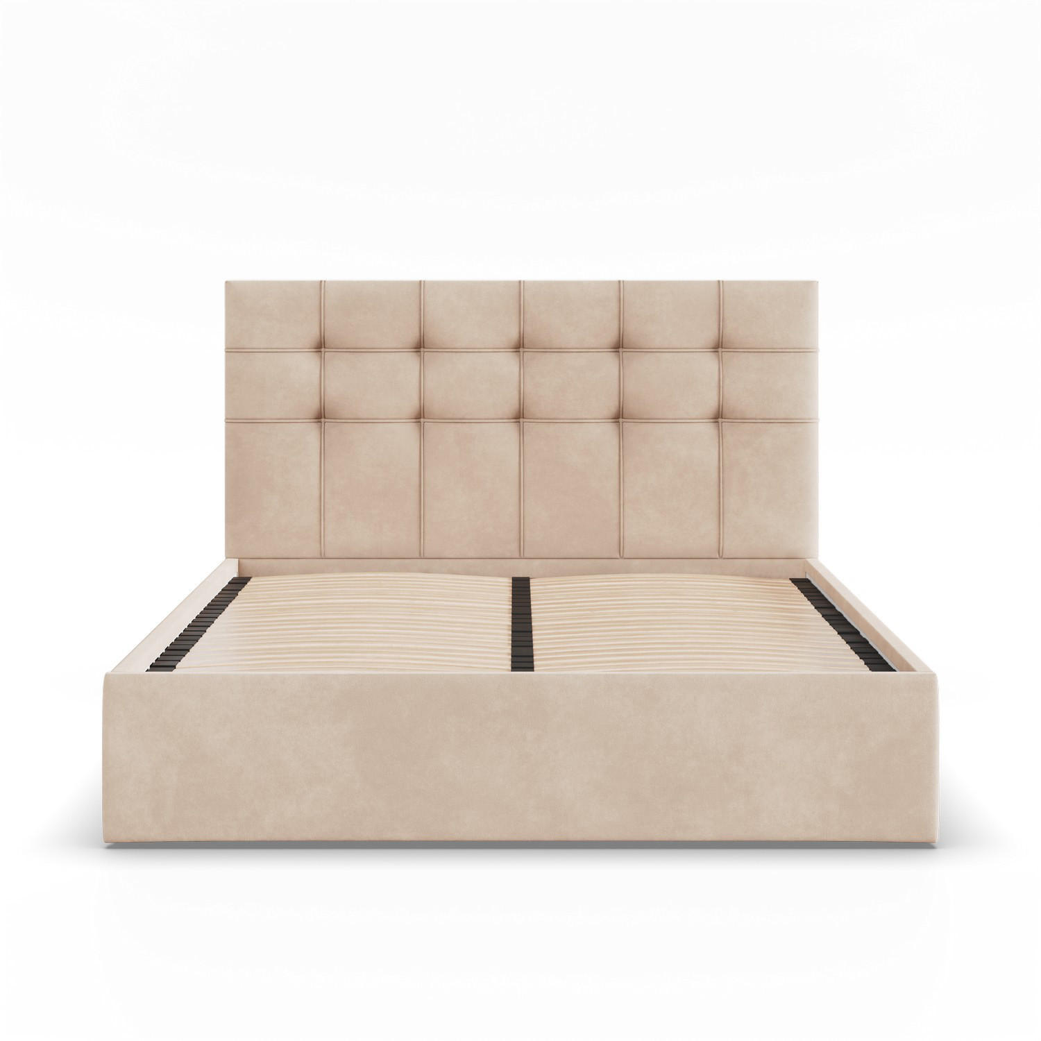 POLSTERBETT MIT KOPFTEIL 160x200 ohne Bettkasten SORIA, Beige - Creme, Textil (160/200cm) - Mebligo