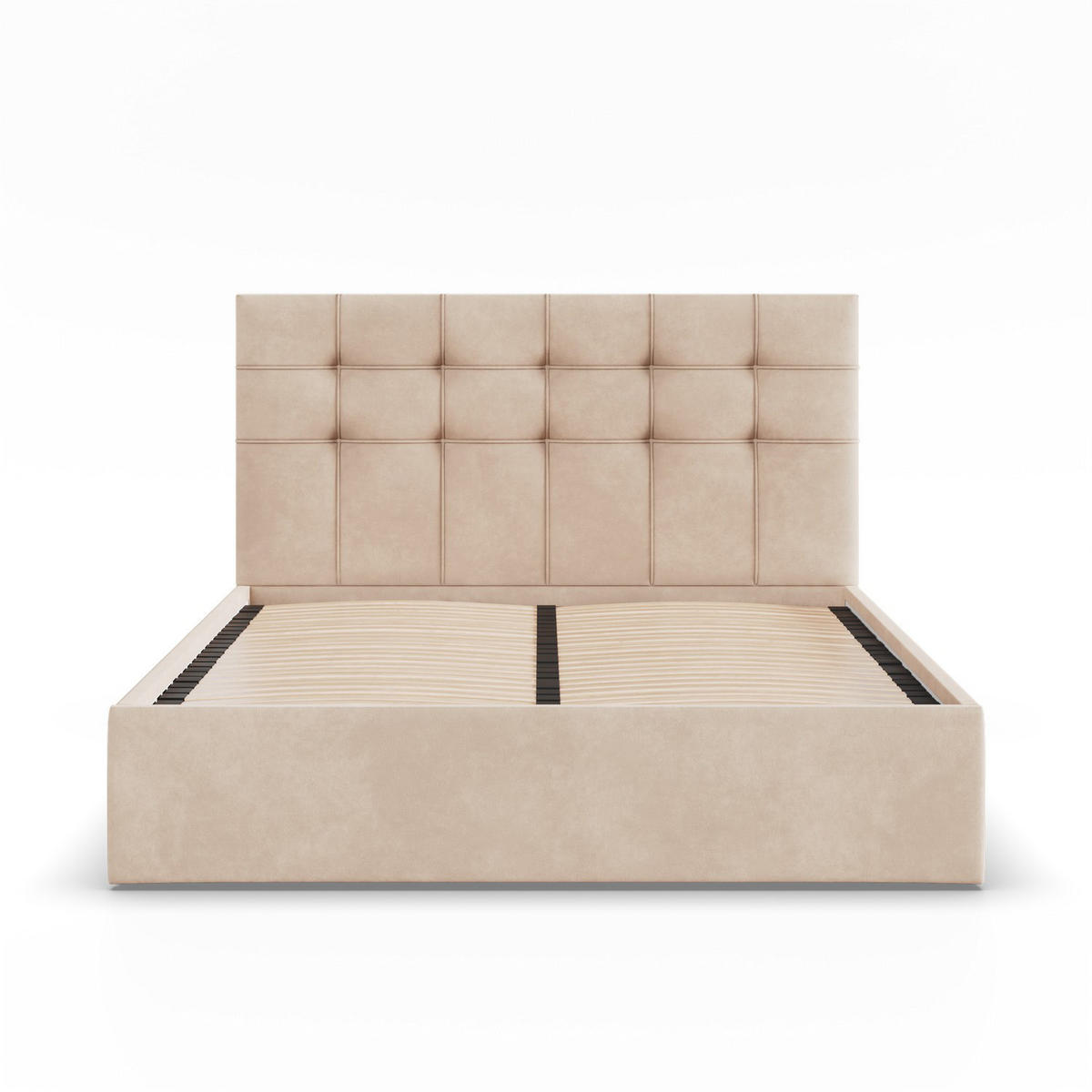 POLSTERBETT MIT KOPFTEIL 160x200 ohne Bettkasten SORIA, Beige - Creme, Textil (160/200cm) - Mebligo