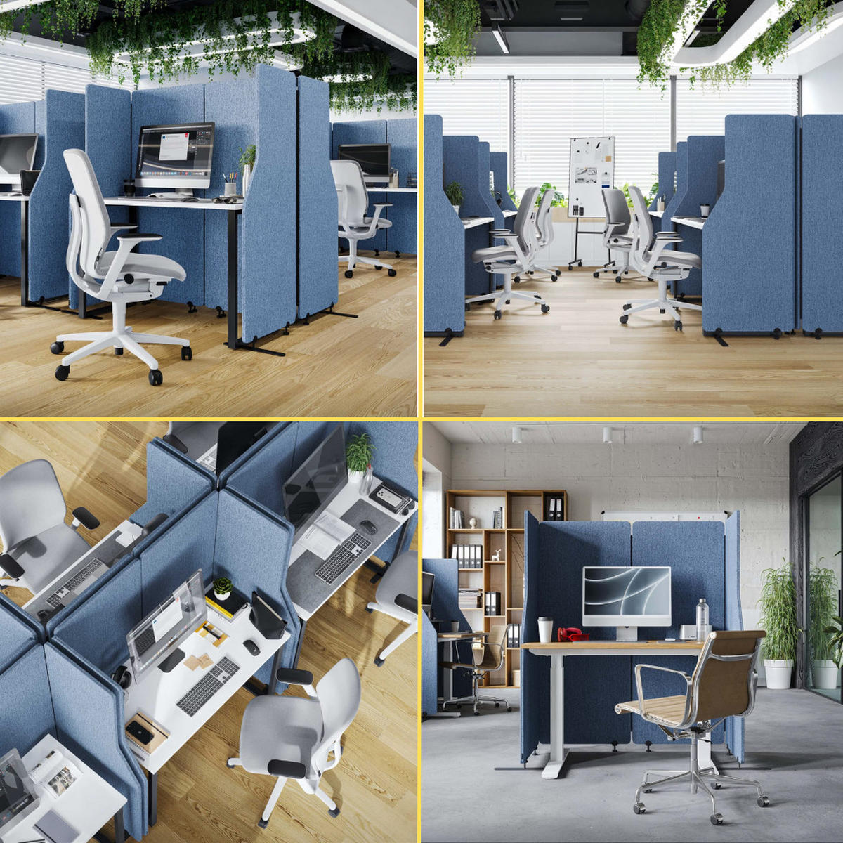 AKUSTIK-TRENNWAND mit Schalldämmung PEOLT 145x240x1,8cm Blau Stellwand - Blau, Kunststoff (240/145/1.8cm) - DELUKE