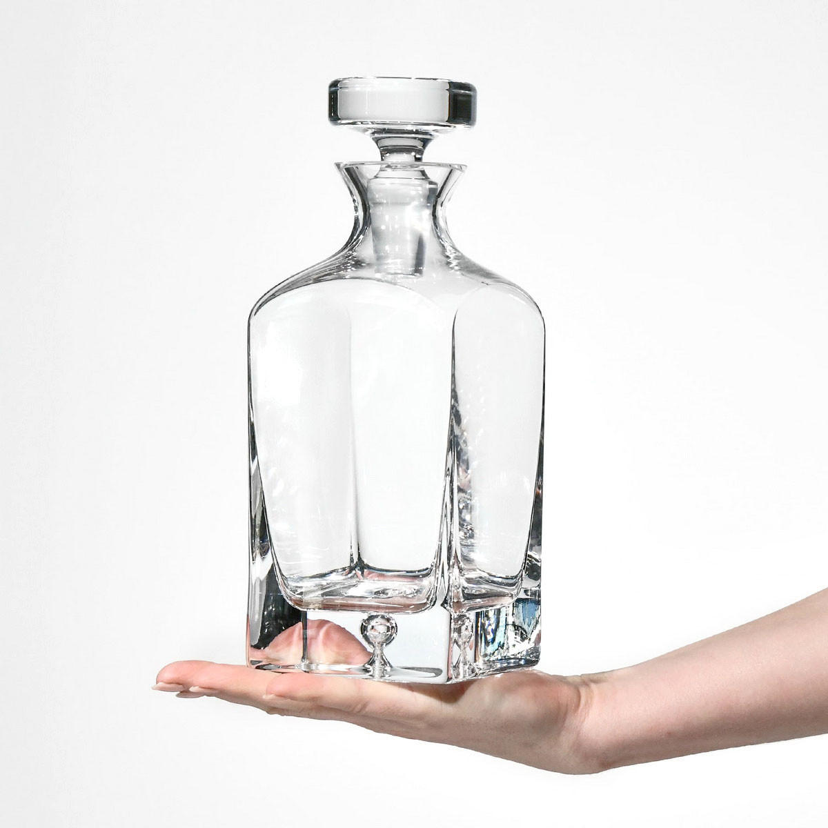 WHISKYKARAFFE MIT STOPPER Legend, 750 ml, Handgemacht - Transparent, Glas (0.75L) - Krosno Glass