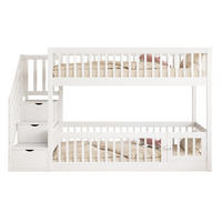 ETAGENBETT 90x200 Weiß Holz Treppe Schubladen - Weiß, Holz (90/200cm) - FLIEKS