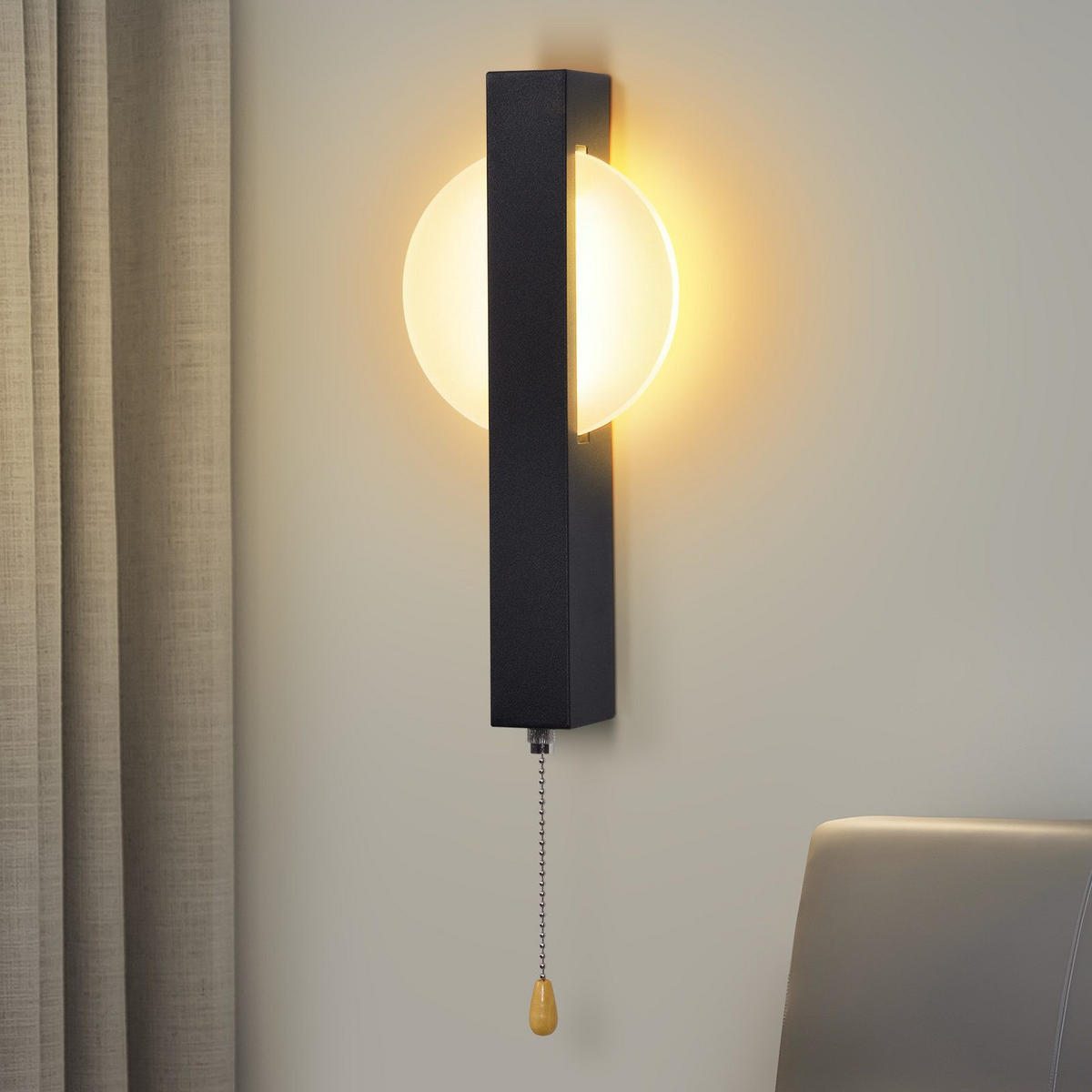 LED nástěnné svítidlo BÜNDE III 28/12/5 cm - černá, kov (12/5/28cm) - Nettlife