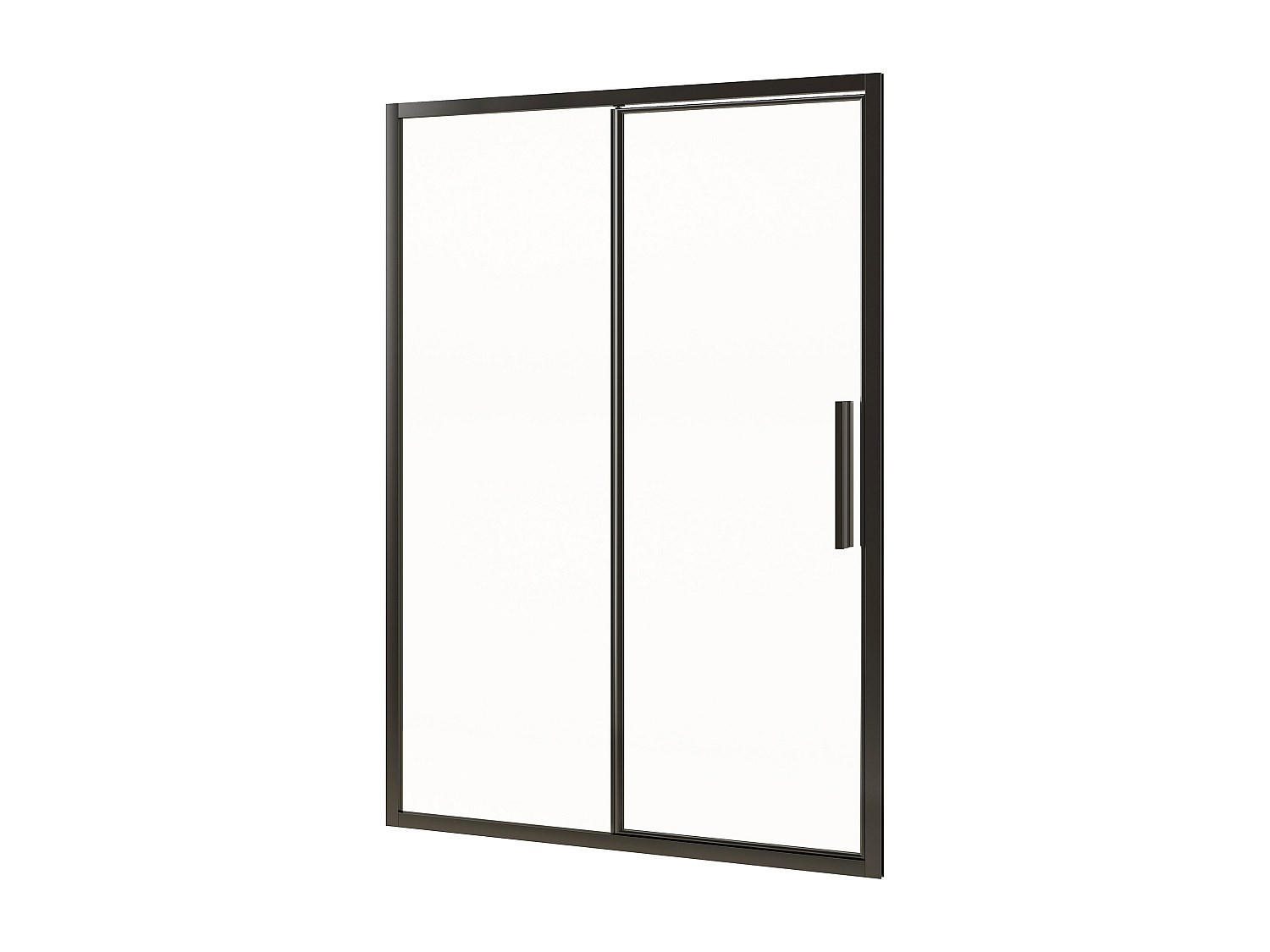DUSCHTÜR Pendeltür – Schwarz matt – Industrial Style – 140 × 195 cm – TORONI - Schwarz, Metall (140/195cm) - Vente-Unique