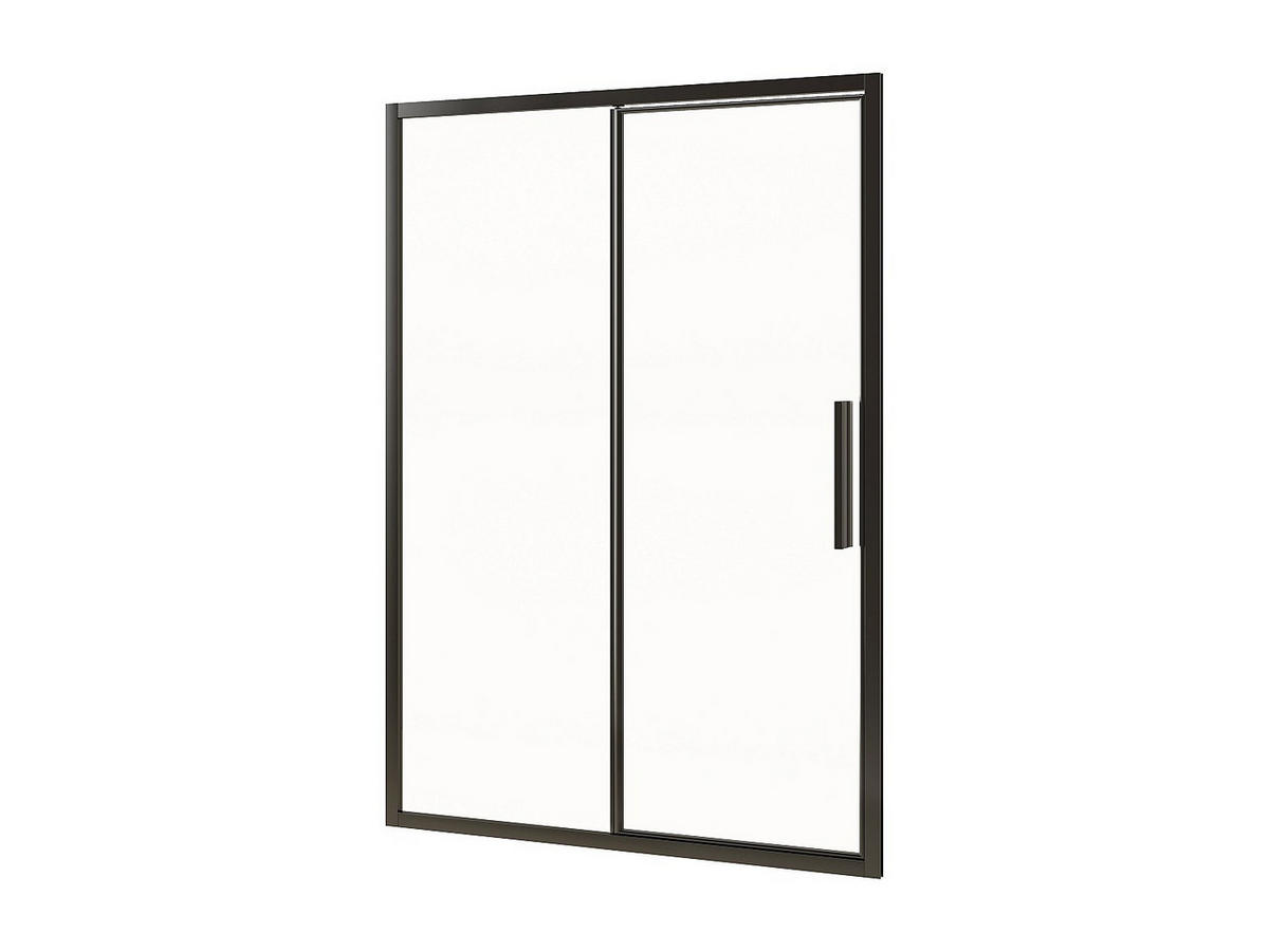 DUSCHTÜR Pendeltür – Schwarz matt – Industrial Style – 140 × 195 cm – TORONI - Schwarz, Metall (140/195cm) - Vente-Unique