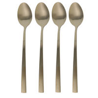 LÖFFEL Base 4er Set Goldfarben 4.5/2.5/21.5 cm Edelstahl - Goldfarben, Metall - Mondex