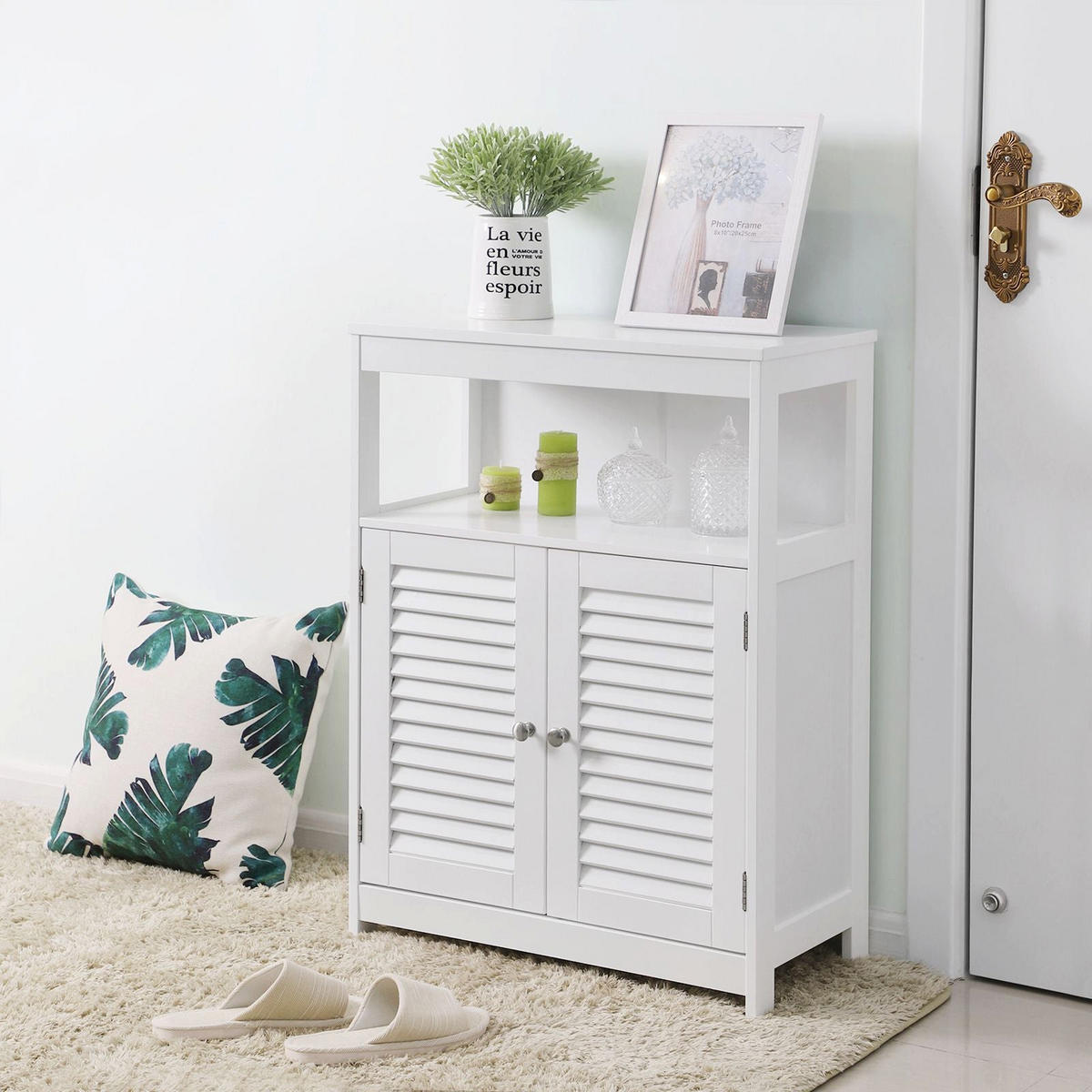 BADEZIMMERSCHRANK BADEZIMMERREGAL - Weiß, Holzwerkstoff (80/30/60cm) - Hansiro