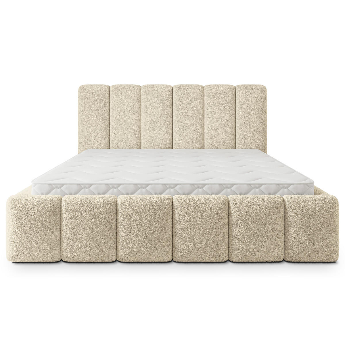 POLSTERBETT ATTORA Q 180x200 cm mit Bettkästen - Creme - Creme, Holz (180/200cm) - MASSENO