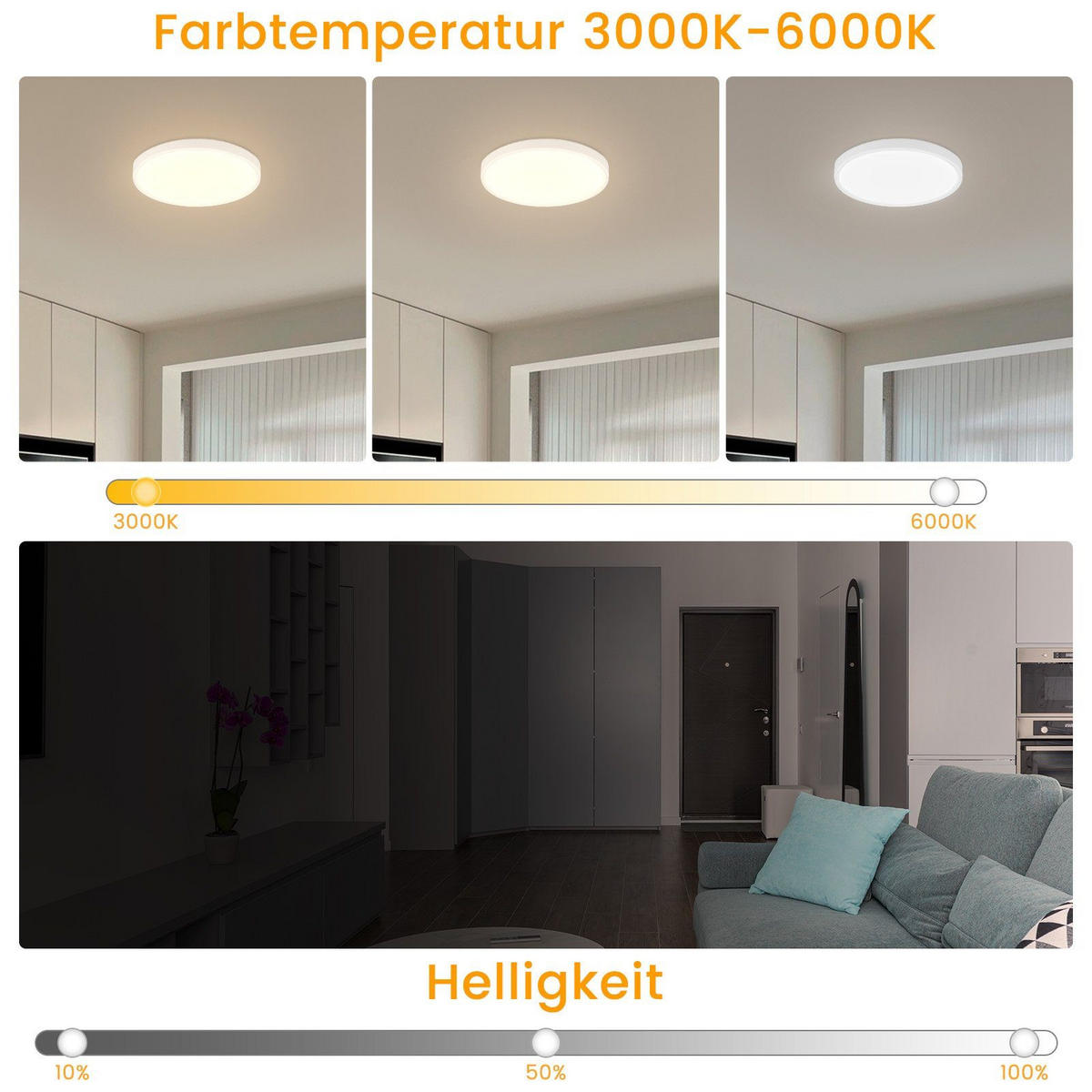 LED-DECKENLEUCHTE Buch 30 cm - Weiß, Kunststoff (30/30/2.5cm) - Nettlife