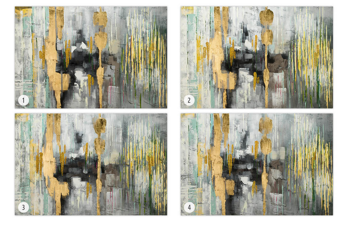 ÖLGEMÄLDE 120/80 cm - Gelb, Holz/Textil (120/80cm) - KUNSTLOFT