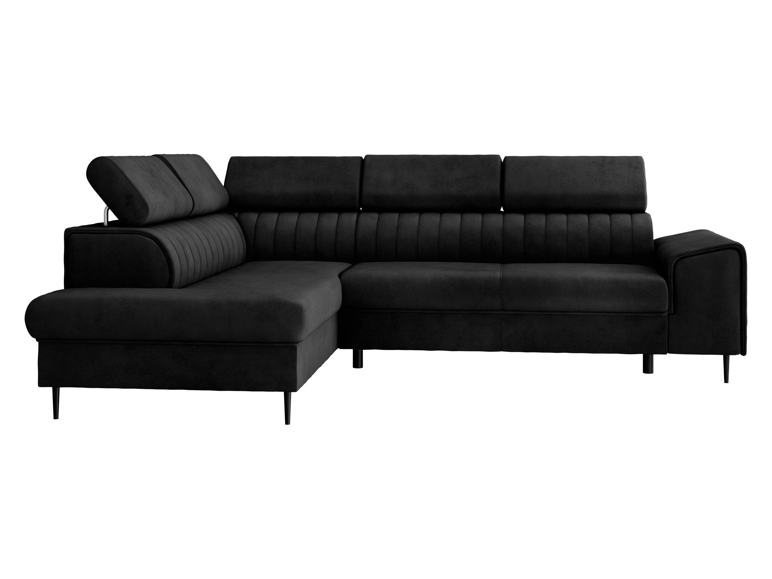 ECKSOFA Kadurin, Seite: Links - Schwarz, Holz/Kunststoff (276/206cm) - MIRJAN24