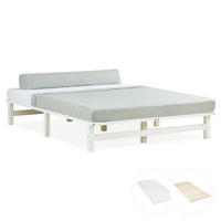 HOLZBETT mit Matratze 140/200 cm weiß - Weiß, Holz (140/200cm) - Homestyle4u