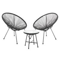 BALKONSET Bali Schwarz - Schwarz, Metall - SVITA