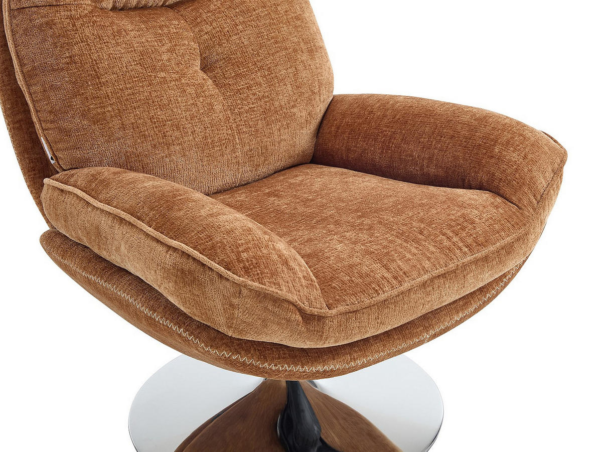 DREHSESSEL - Stoff - Senfgelb - ILMACA - Gelb, Textil (90/99/78cm) - Vente-Unique