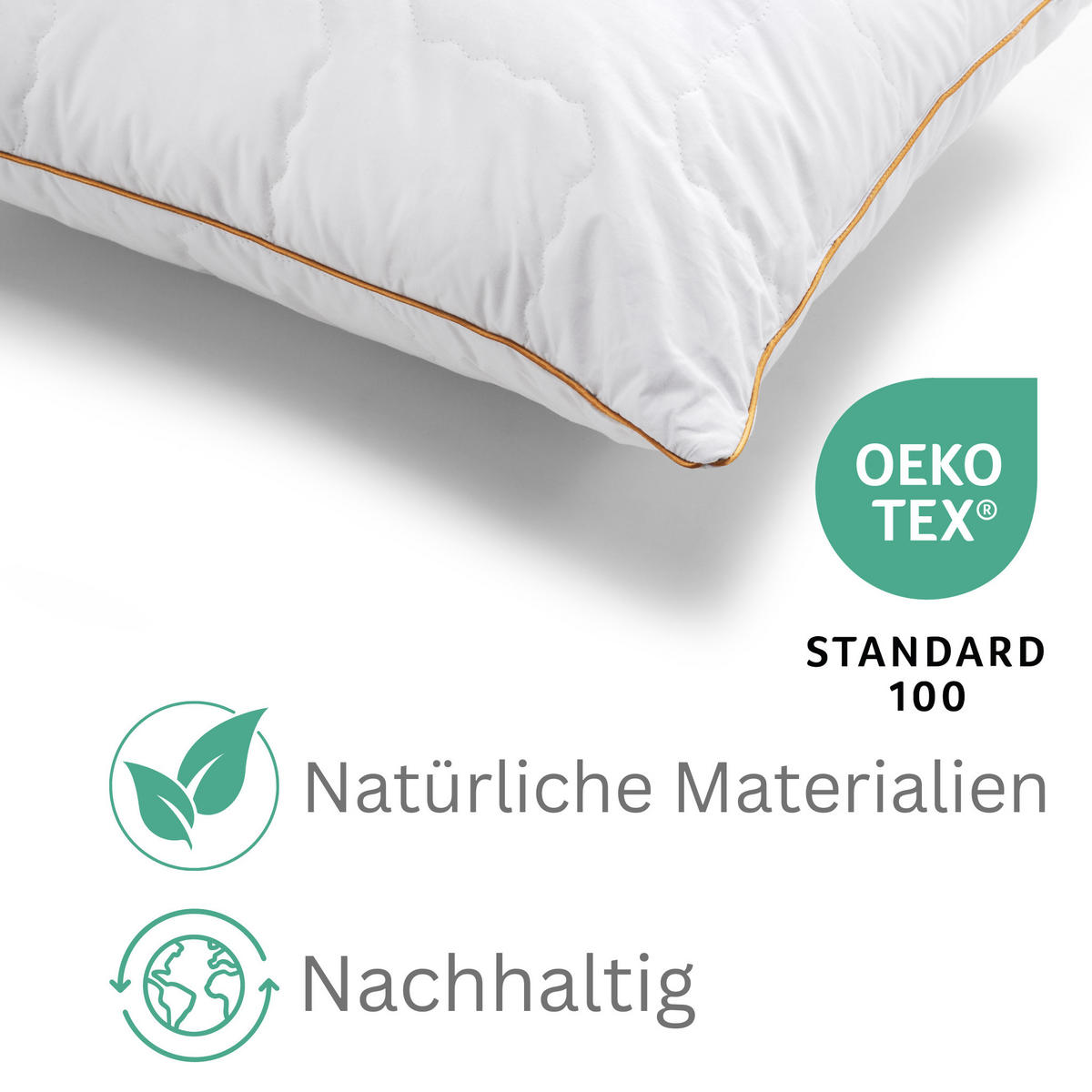 KISSEN PRIMALOFT, Daunenalternative - Weiß, Textil (60/60cm) - WOODEK
