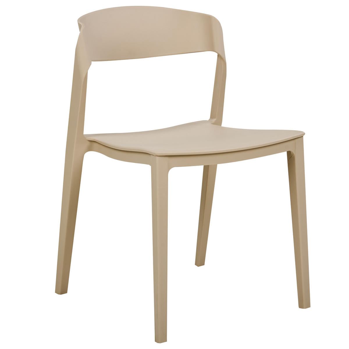 ESSZIMMERSTUHL 2er-Set Kunststoff Beige Somers - Beige, Kunststoff (48/77/51cm) - Beliani