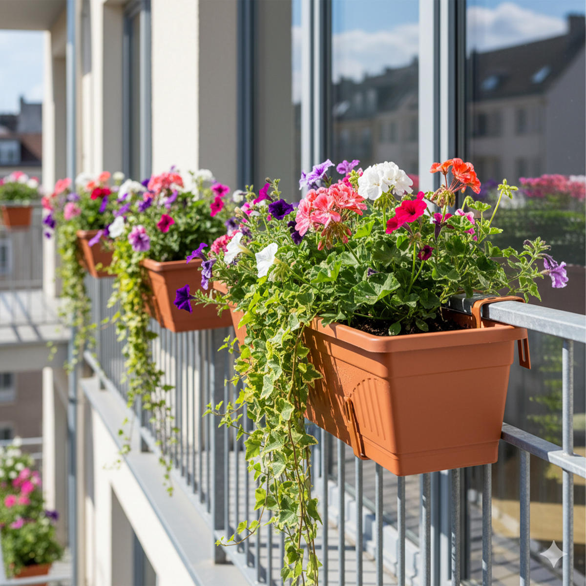 HÅLLARE BLOMLÅDA antracit justerbar - Antracit, Metall (2/17/34cm) - Relaxdays
