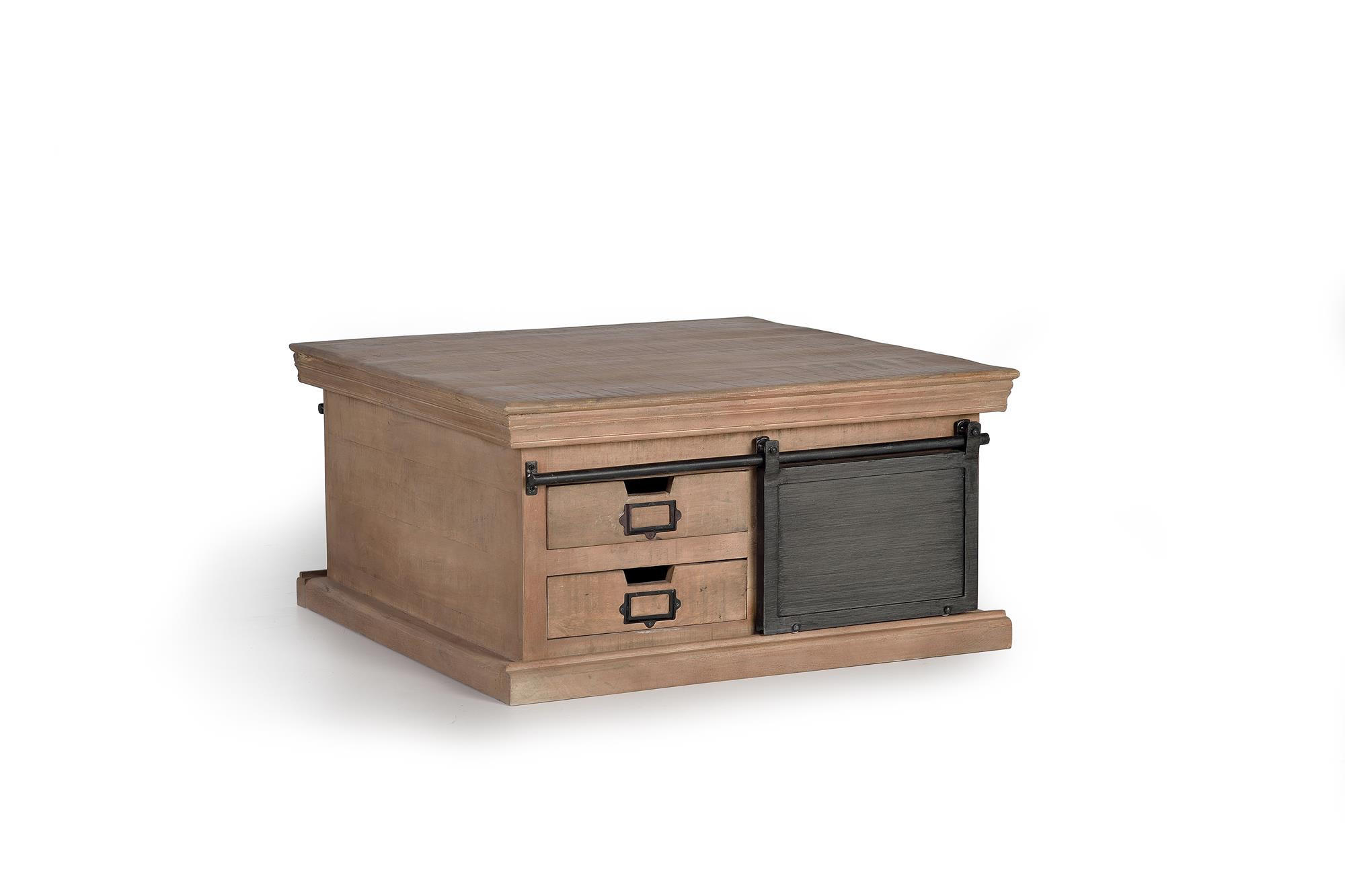 COUCHTISCH aus Mangoholz - Braun, Holz (90/90/45cm) - Giner y Colomer