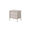 NACHTTISCH Senso Beige, mit Schubladen - Beige, Holzwerkstoff/Metall (54/56/40cm) - Bettso