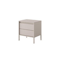 NACHTTISCH Senso Beige, mit Schubladen - Beige, Holzwerkstoff/Metall (54/56/40cm) - Bettso