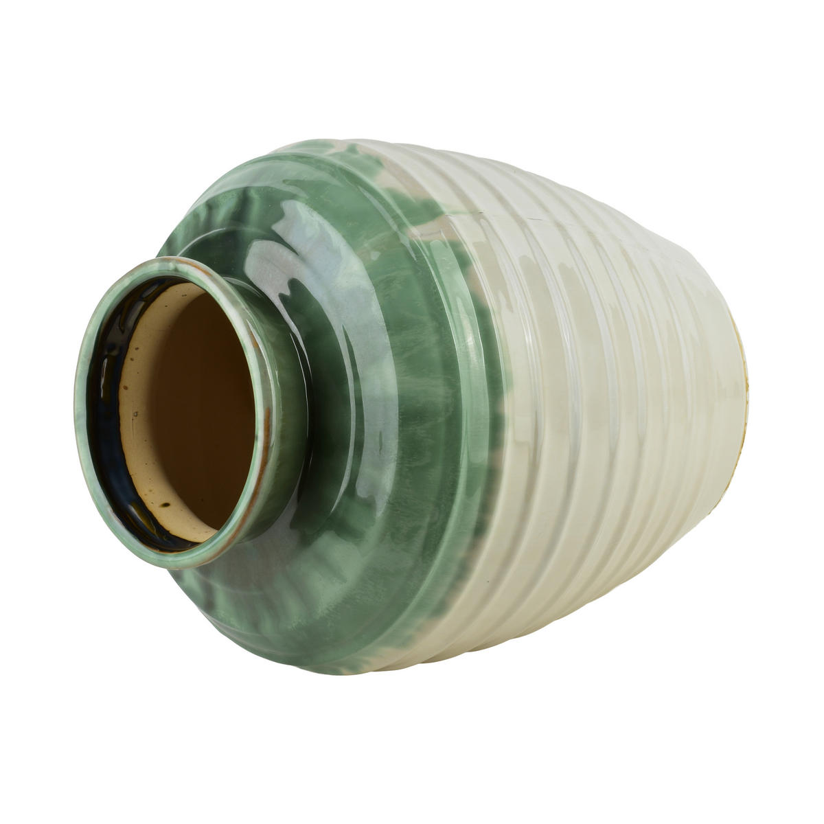 VASE Evro grün 32.5/32.5/39.5 cm Keramik - Grün, Keramik (39.5cm) - Mondex