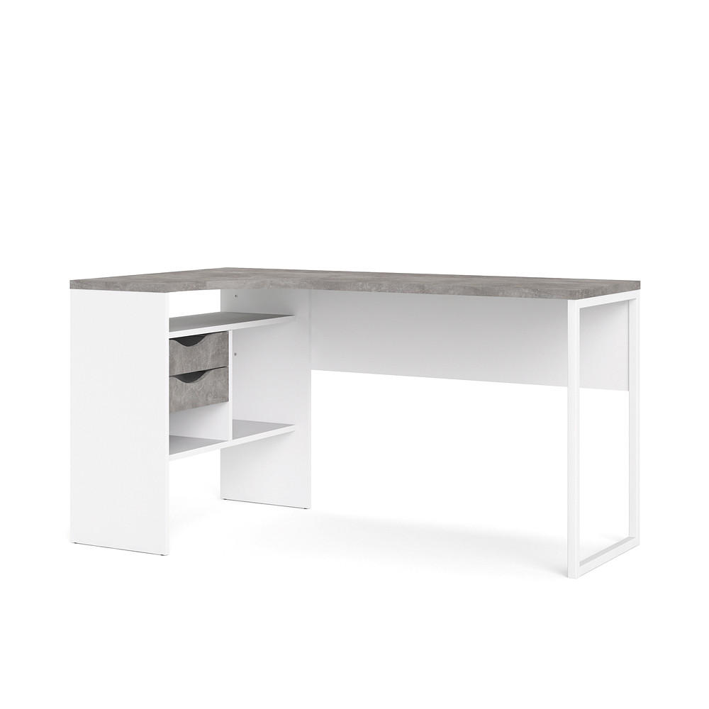 ebuy24 Schreibtisch Weiß 81x77x145 cm