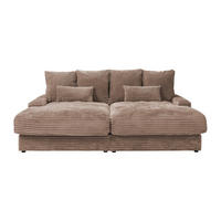 SOFA ohne Schlafmöglichkeit - 3 Personen - Samt - Taupe - - Taupe, Textil (232/85/170cm) - Vente-Unique