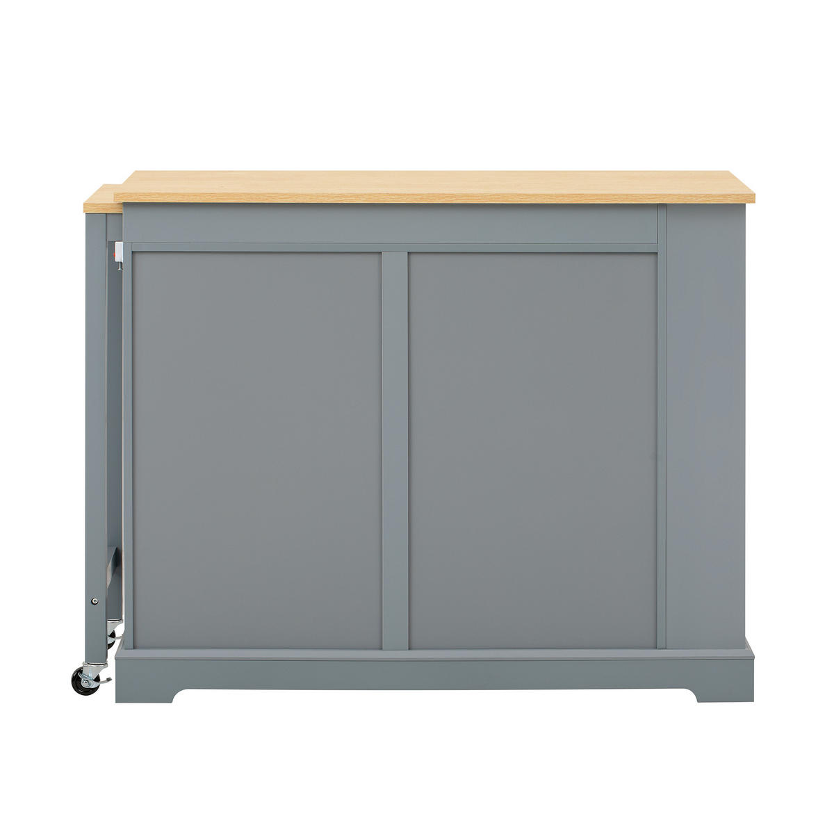 KÜCHENINSEL DE-41137 112-180/45/92 cm mit seitlich ausziehbarer Arbeitsplatte Grau - Grau, Holzwerkstoff (116/92/45cm) - ComfortXL