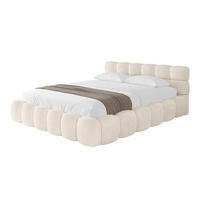 POLSTERBETT mit Bettkasten und Lattenrost, Bett mit Matratze H3/H4 - LEYA-v1 180x200 Beige - Beige, Holzwerkstoff/Textil (180/200cm) - ALTDECOR