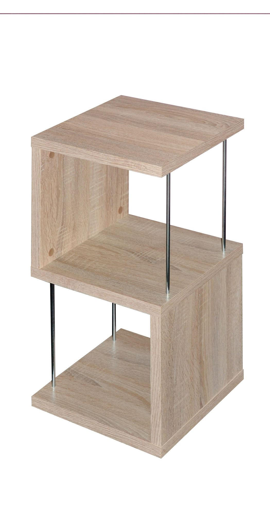 REGAL Elga 33x33x65 aus Holzwerkstoff in der Farbe eiche sägerau - Graubraun, Kunststoff (33/65/33cm) - 58aufmkessel