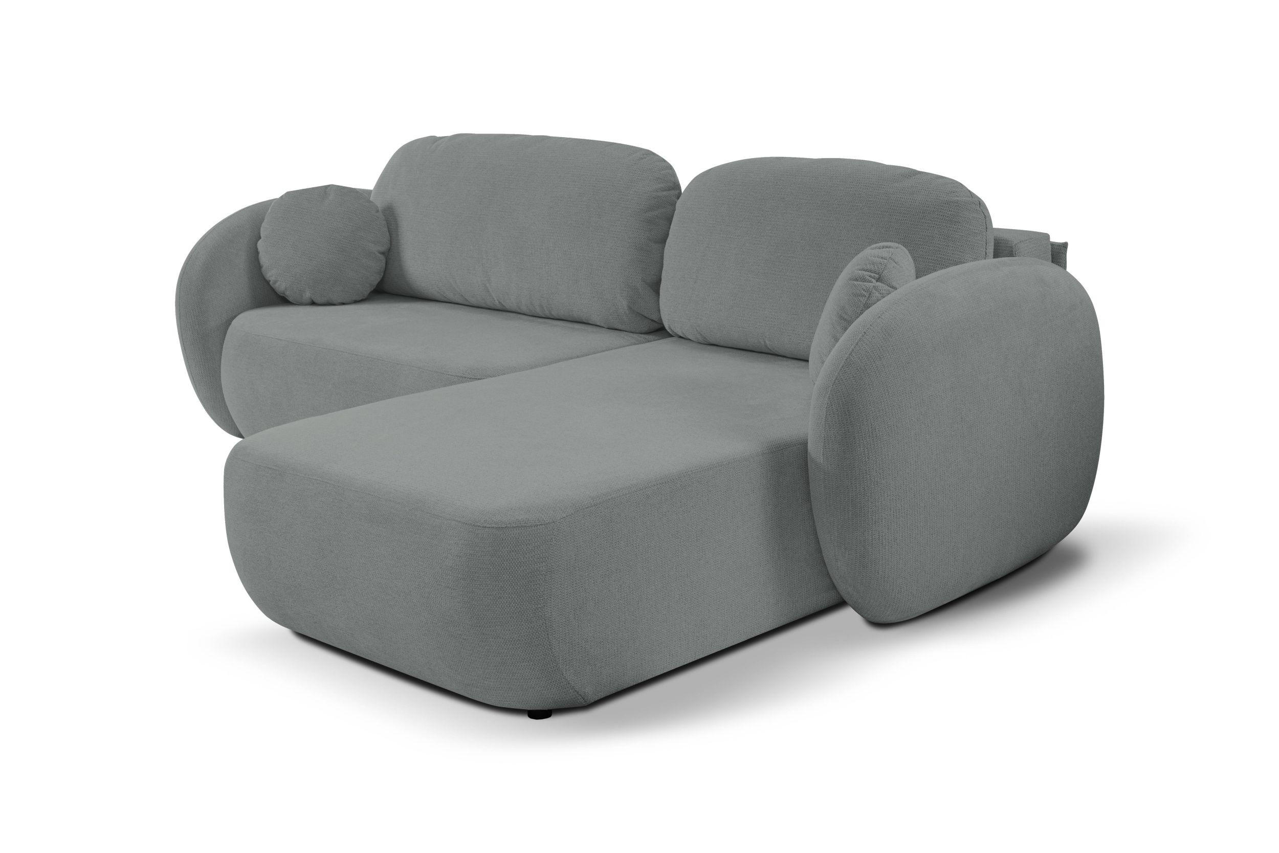 ECKSOFA Olena - Dunkelgrau (Aragon 93) - Dunkelgrau, Holzwerkstoff (248/174cm)