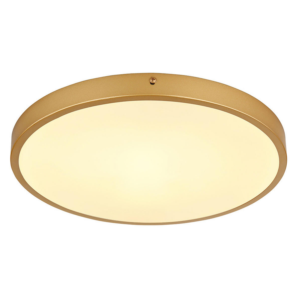 LED DECKENLEUCHTE Metall Messing warmweiß - Messingfarben, Metall (35/35/3cm) - Globo Lighting