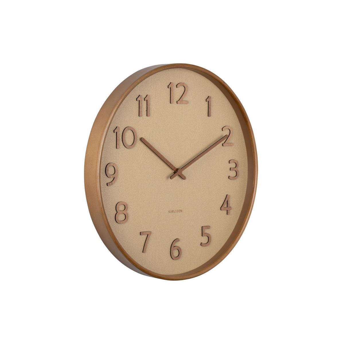 WANDUHR Pure Braun 40/40/4.5 cm - Braun, Holz (40/4.5/40cm) - Karlsson