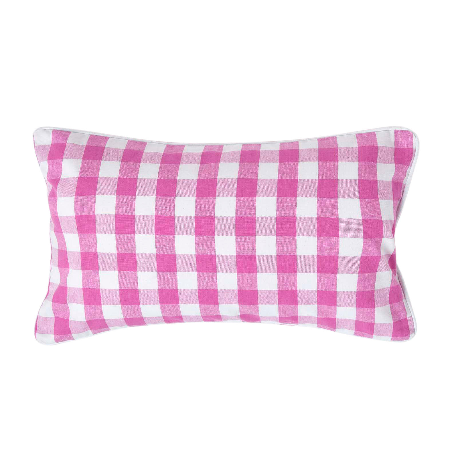 KISSENHÜLLE Karo-Muster 30/50 cm, 100% Baumwolle - Rosa, Textil (30/50cm) - Homescapes