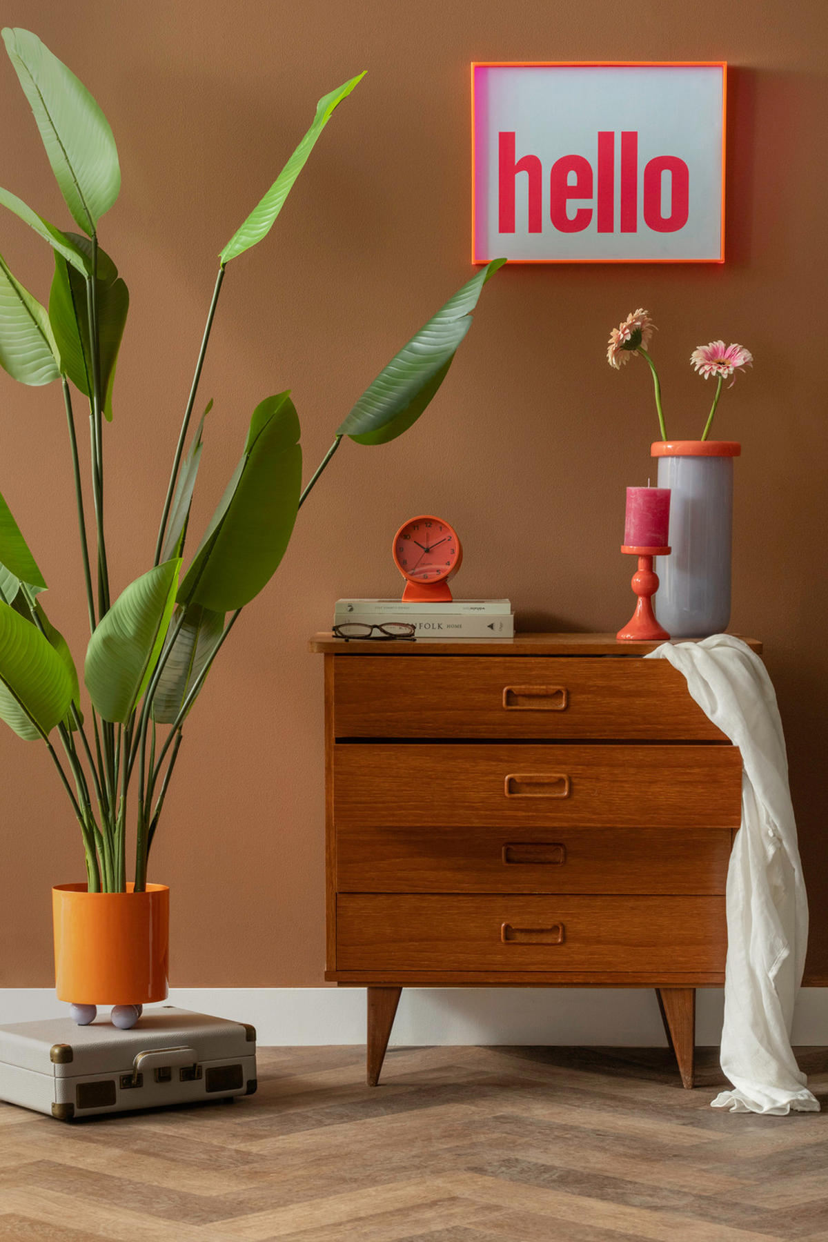 KERZENHALTER Funky Rot 8.5/8.5/15 cm - Rot, Metall (8.5/15/8.5cm) - Present Time