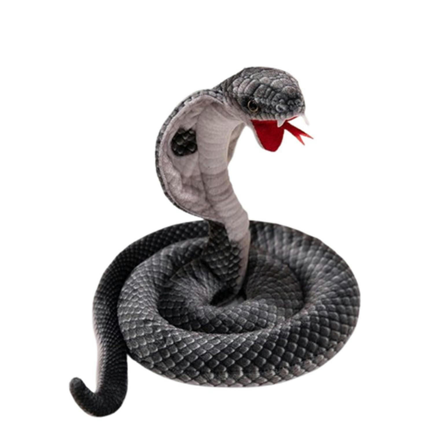 PLÜSCHTIER Schlange Kuscheltier groß, realistische Kobra in grau - Grau, Textil (6/10cm)