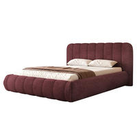 POLSTERBETT Gallo 160x200 cm Dunkelviolett Chenille – (Doppelbett mit Bettkasten, Lattenrost, voluminöses Kopfteil) - Violett, Holz/Holzwerkstoff (160/200cm) - Ravio