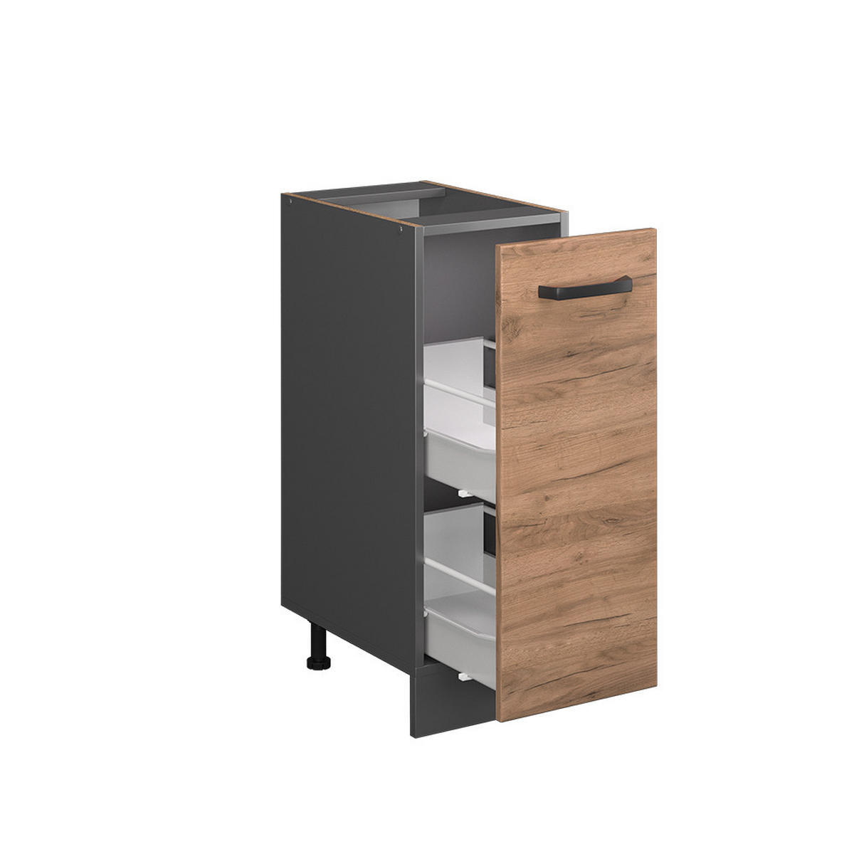 APOTHEKERSCHRANK R-Line Goldkraft Eiche 30 cm, AP Anthrazit - Honigeiche/Anthrazit, Holzwerkstoff (30/81.6/60cm) - Vicco