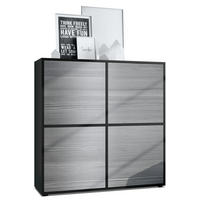 HIGHBOARD Cuba Türen in Avola-Anthrazit - Anthrazit, Holzwerkstoff (104/105.5/35.5cm) - Vladon