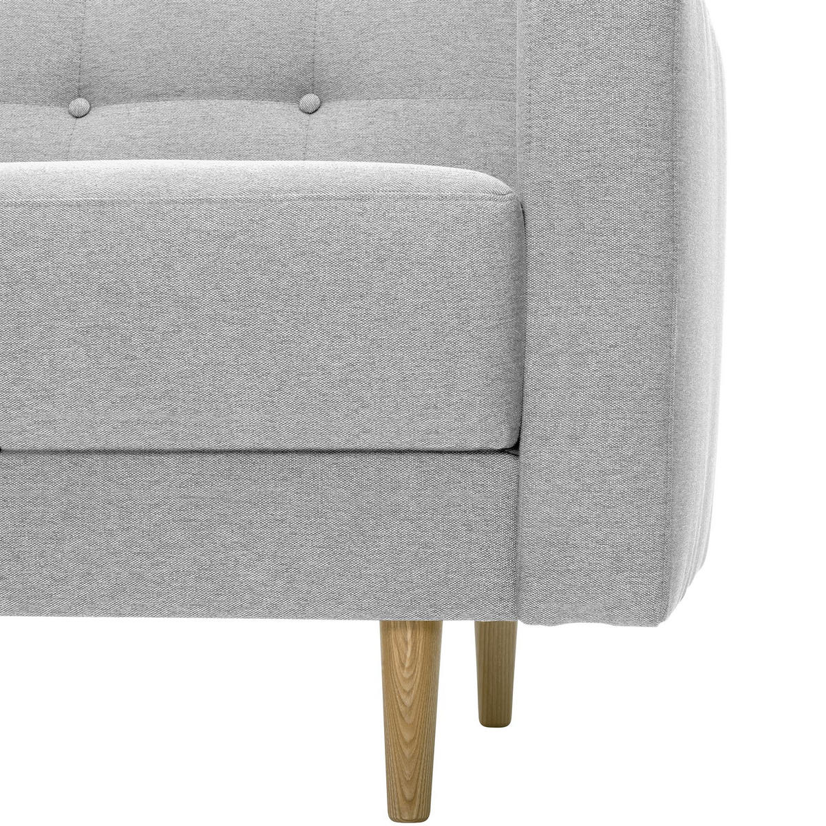 SOFA 3-Sitzer mit Bettfunktion Kazia Flachgewebe hellgrau - Hellgrau, Kunststoff (83/81/224cm) - 58aufmkessel