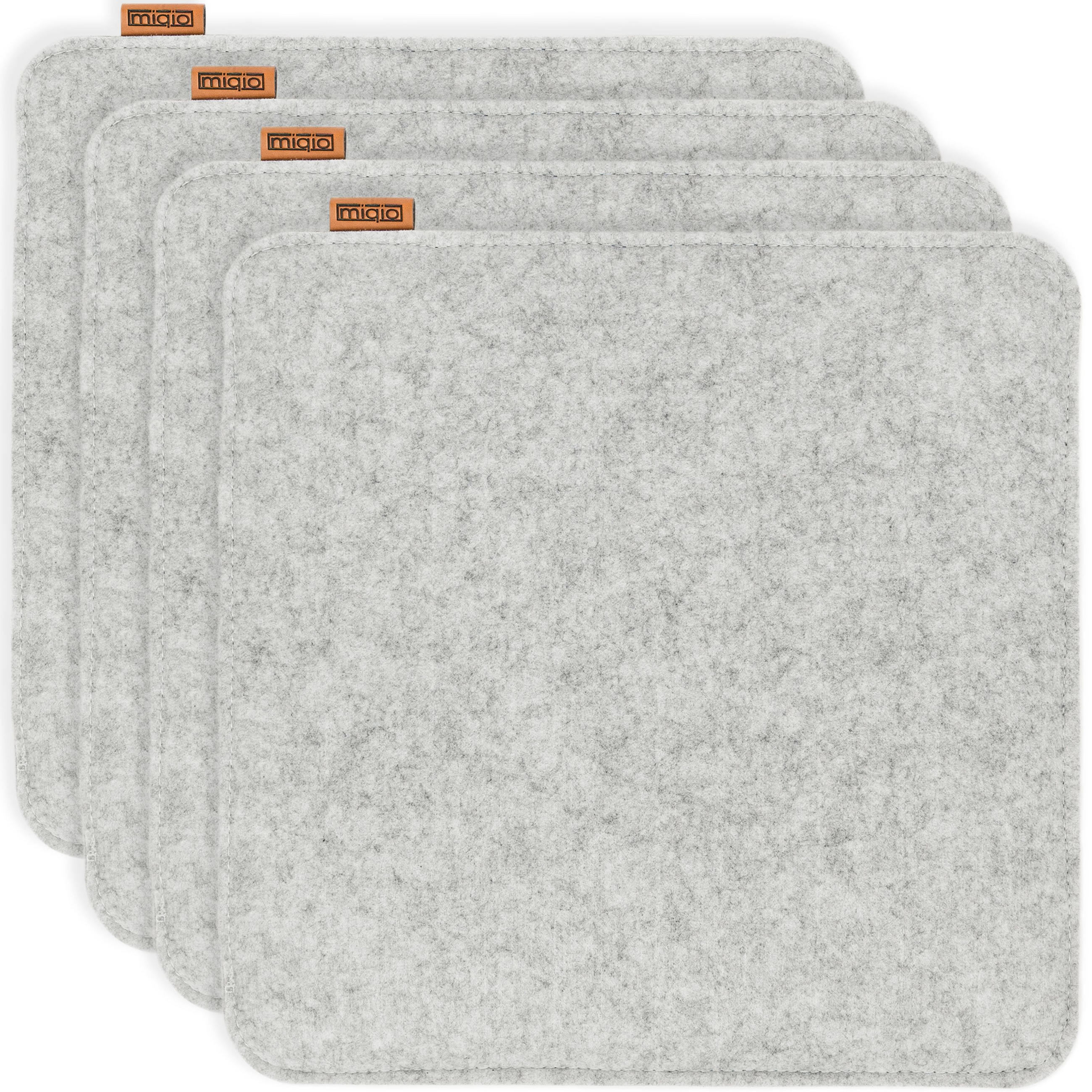 SITZKISSEN mit Antirutschnoppen 4er-Set - Hellgrau, Textil (35/35/2cm) - Miqio Design