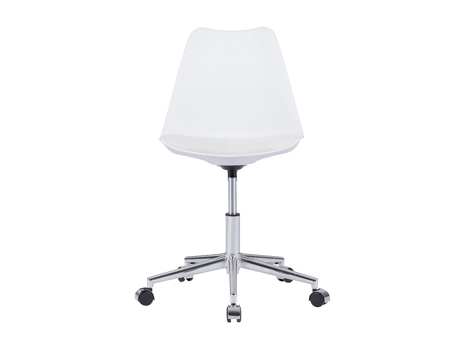 BÜROSTUHL ohne Armlehnen - 49 cm x 57 cm - plastik - weiß Xafy - Weiß, Kunststoff (49/92/57cm) - Vente-Unique