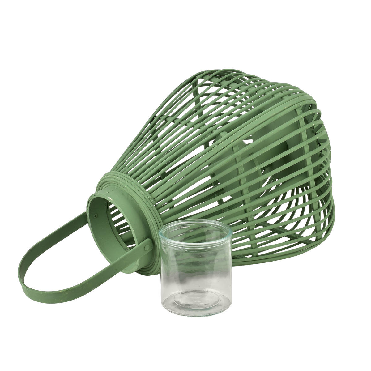 LUCERNA Lucie zelená 24/24/51 cm prútená - zelená, drevo (24/51/24cm) - Mondex