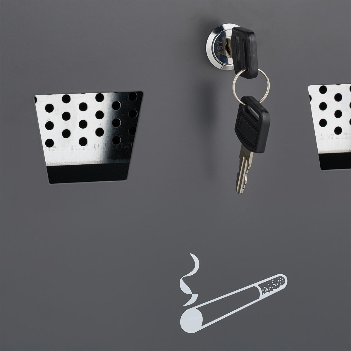 WANDASCHENBECHER - Anthrazit, Metall (25cm) - Relaxdays