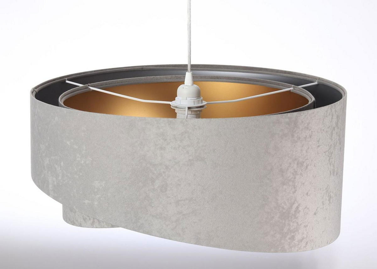 HÄNGELEUCHTE Grau 50/23 cm - Goldfarben, Kunststoff (50/1/23cm) - ONZENO